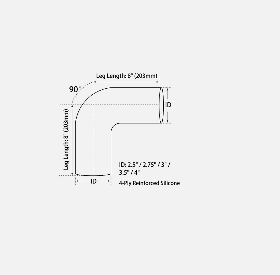 Silicone 90 Degree Hose