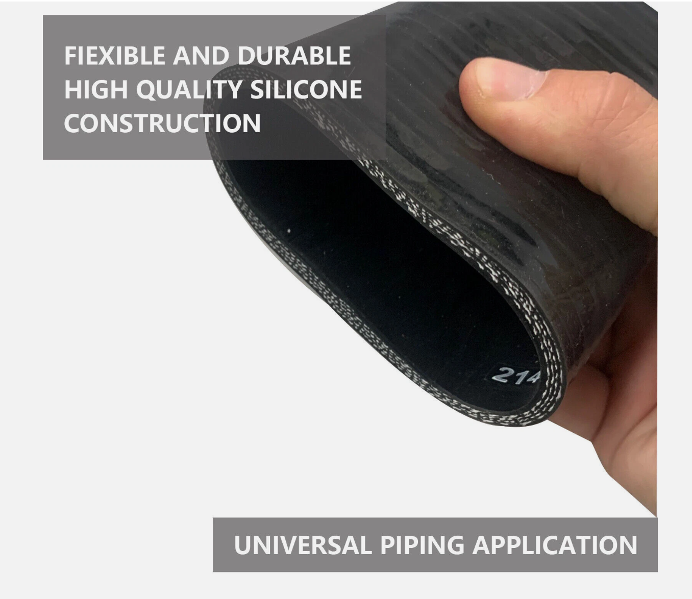 3 Ring High Temperature CAC Hose - BLACK