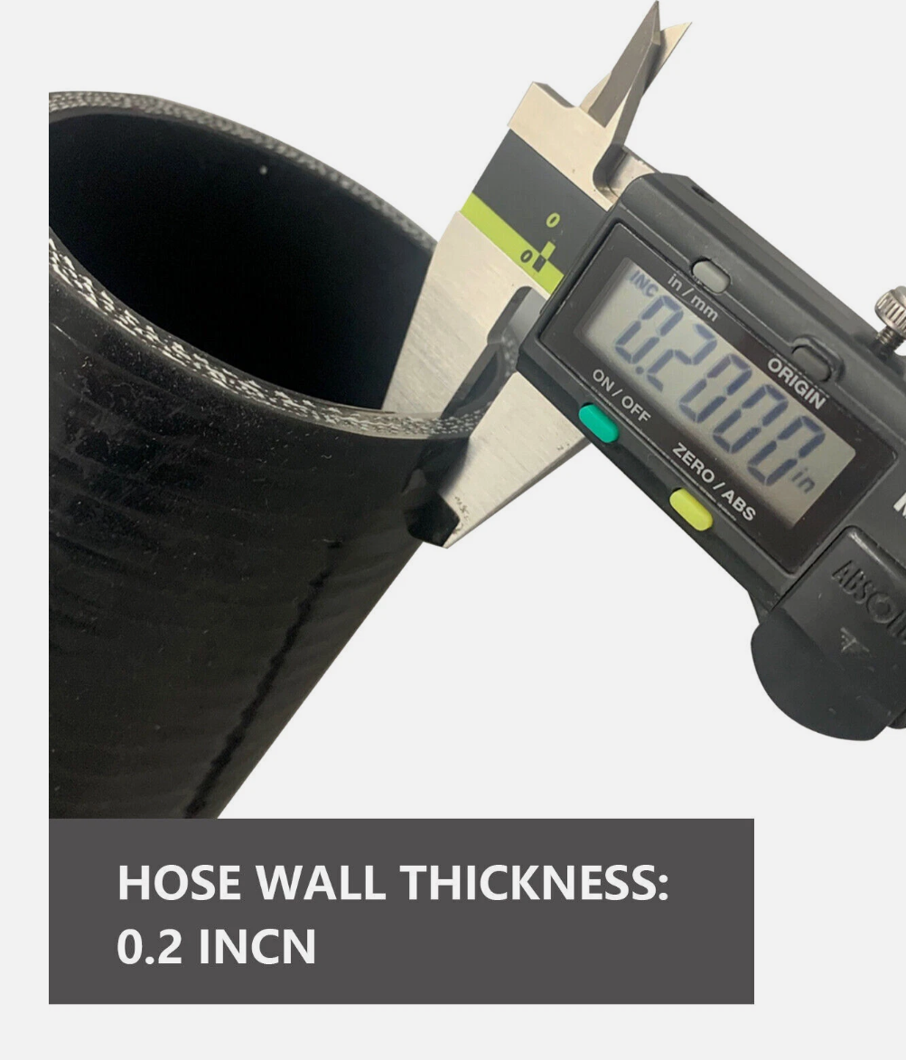 3 Ring High Temperature CAC Hose - BLACK