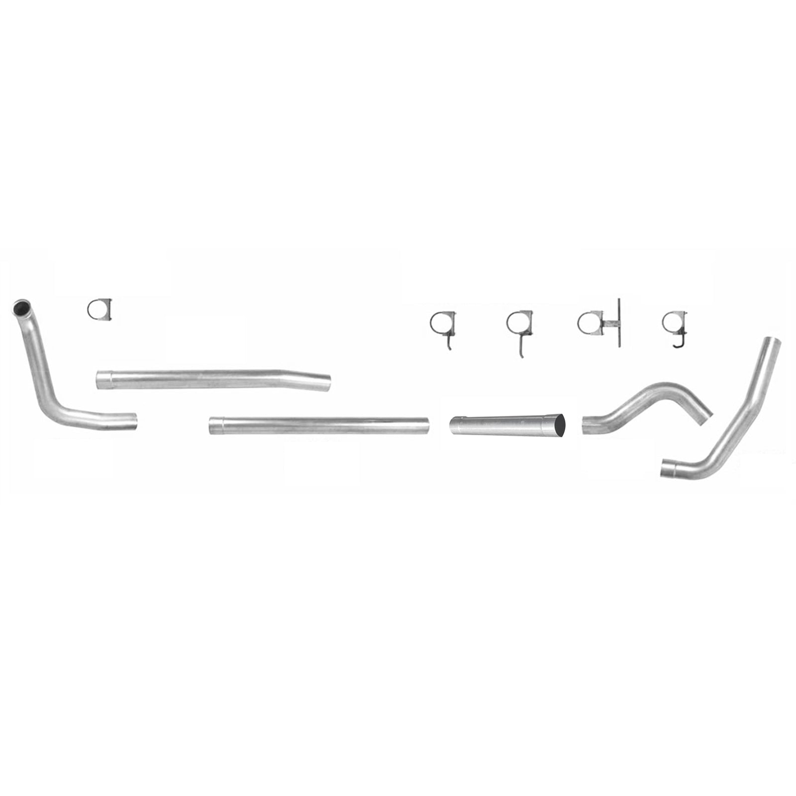 ETL Performance Products 4" TURBO BACK SINGLE SIDE ALUMINIZED EXHAUST SYSTEM FOR 1999-2003 FORD 7.3L POWERSTROKE