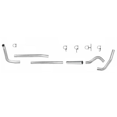ETL Performance Products 4" TURBO BACK SINGLE SIDE ALUMINIZED EXHAUST SYSTEM FOR 1999-2003 FORD 7.3L POWERSTROKE