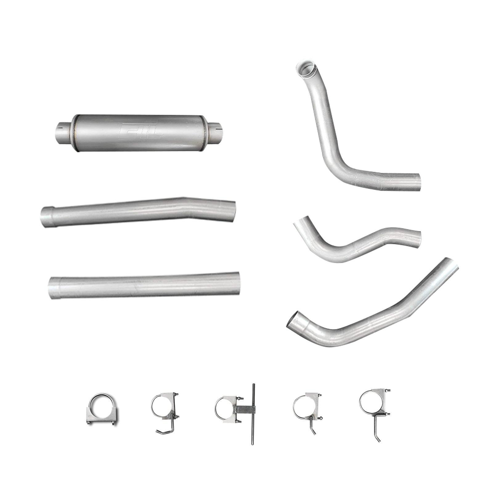 ETL Performance Products 4" TURBO BACK SINGLE SIDE ALUMINIZED EXHAUST SYSTEM FOR 1999-2003 FORD 7.3L POWERSTROKE